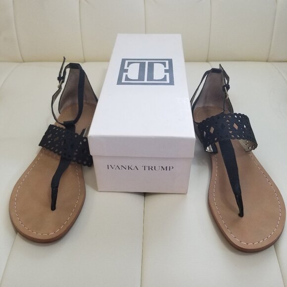 Ivanka Trump Leather Gladiator Sandals - Picture 1 of 11